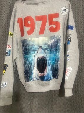 🦈🦈Hoodie Sweatshirt with Blue Shark-Jaws inspired. 🦈🦈 Unisexed